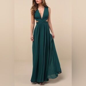 Lulu's Emerald Green Maxi Dress